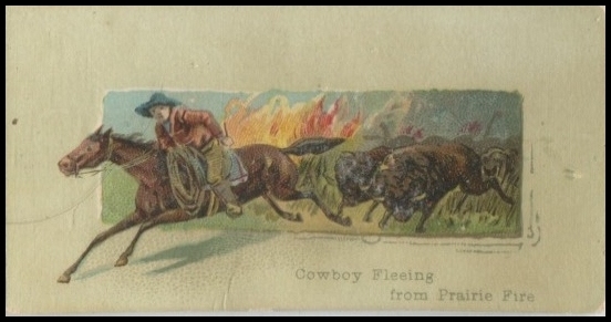 Cowboy Fleeing from Prairie Fire